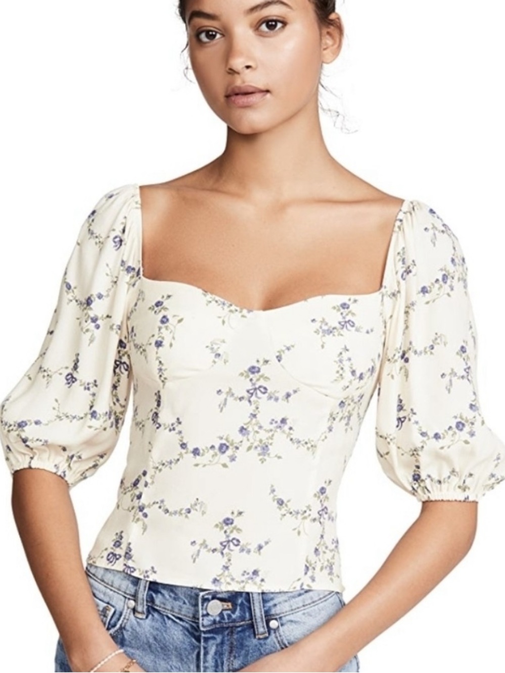 Reformation Lua Top (Emmaline) Floral Sz 0